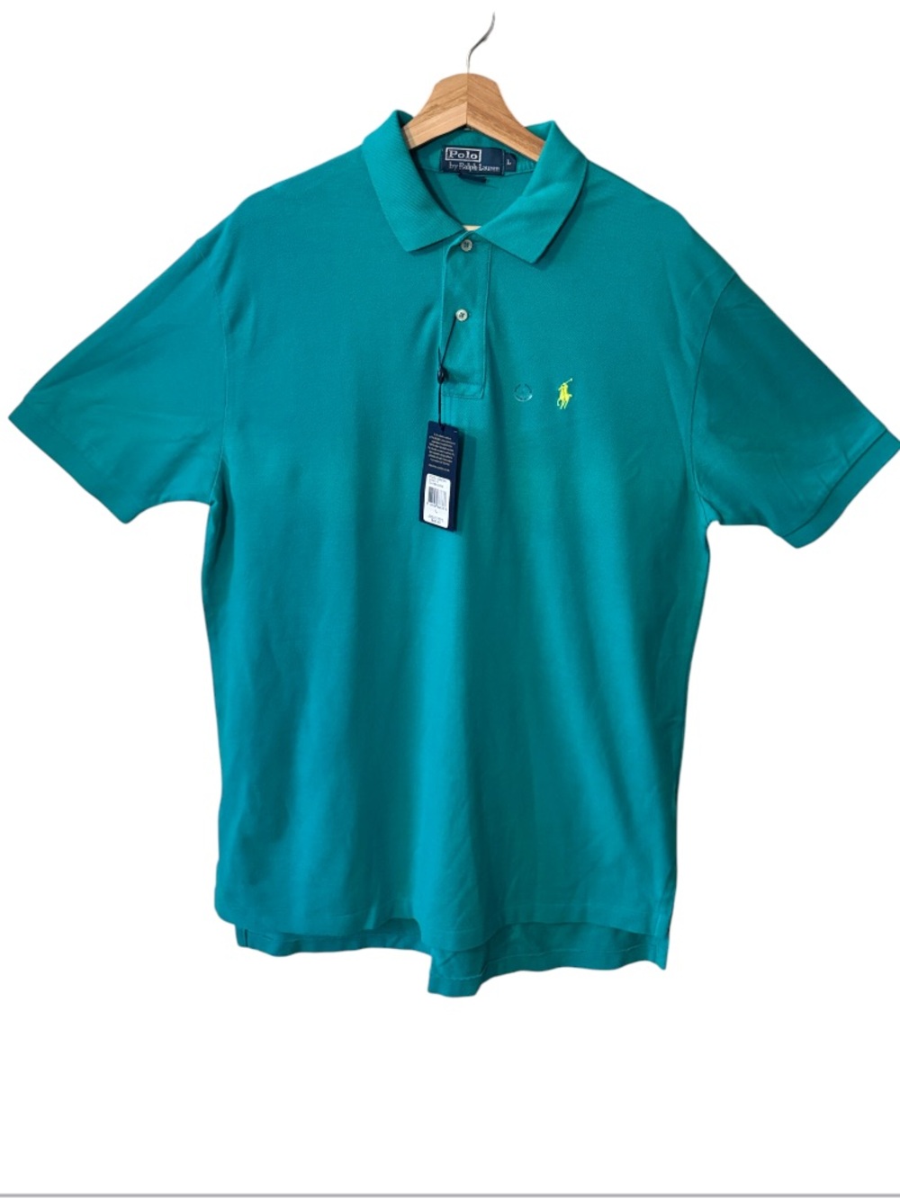 Polo by Ralph Lauren Pool Green Classic Short Sleeve Polo Shirt Size Large